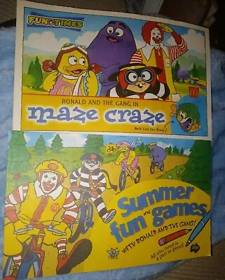 Vintage Mcdonalds Mcdonaldland Fun Times Puzzle Book Maze Craze-Summer Fun Games • $4