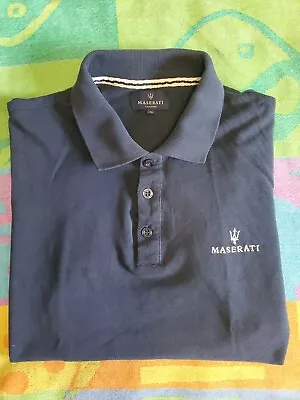 MASERATI COLLECTION Blue Short Sleeve Polo Shirt SZ Medium European Size • $50