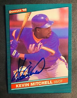 New York Mets KEVIN MITCHELL Signed Autographed ROOKIE Card 1986 RC DONRUSS Auto • $13.99