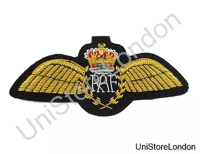 Raf Badge Gold Wings 115 Mm Wide R889 • £10.40