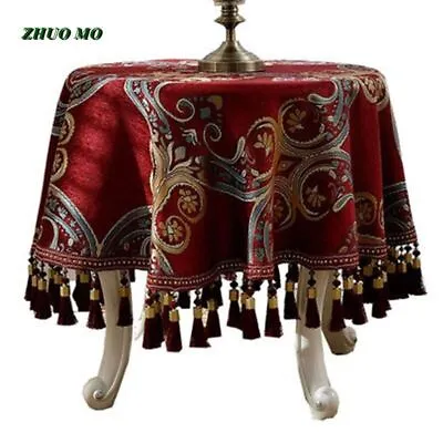 Luxury European  Round Tablecloth Home Decoration Restaurant The Tablecloth • $68.75