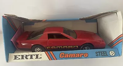 Vintage ERTL  1/16 Chevrolet CAMARO With Opening Hood RED Die Cast 3691 Orig Box • $37.50