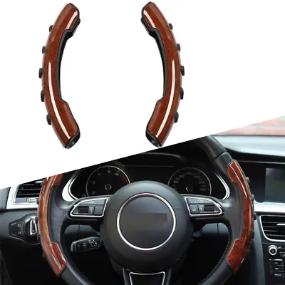 2xNew Car Steering Wheel Booster Non-Slip Cover Wood Style Universal Accessories • $23.55