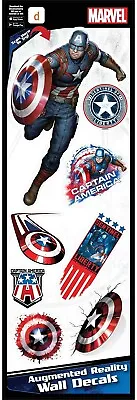 Captain America Marvel Avengers Augmented Reality Small Wall Decal Peel & Stick  • $12.99