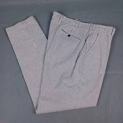 Brooks Brothers Men Stretch Chino Pants 36x32  Flat Front Seersucker Trouser  • $26.99