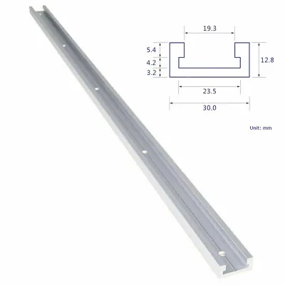 Aluminum T Track Scale Miter DIY Table Saw Workbench T Track Woodworking Tool • £10.34