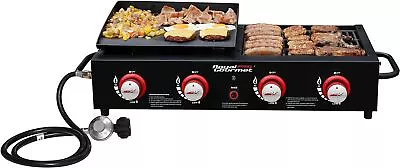 Tailgater Tabletop Gas Grill Griddle 4-Burner Portable Propane Grill Griddle • $205.19