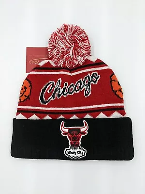 Mitchell & Ness Chicago Bulls NBA Team Isle HWC Pom Beanie Hat NWT • $29.99