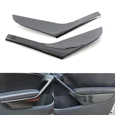 For VW Golf MK6 2009-2013 Pair Carbon Fiber Interior Door Armrest Panel Cover • $35.59