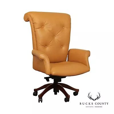 Leathercraft Tufted Leather Executive Office Armchair (B) • $1095