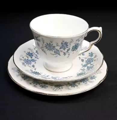 Colclough Braganza Tea Trio - 20+ Available - Blue Floral Bone China Vintage • £7.50