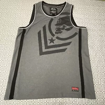 Metal Mulisha Mens  Large Gray Black Tank Top Shirt Jersey Motocross Freestyle • $22.95