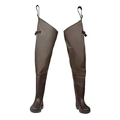 FISHINGSIR Nylon PVC Hip Waders Waterproof Bootfoot Fishing Hunting Size 41 • $30