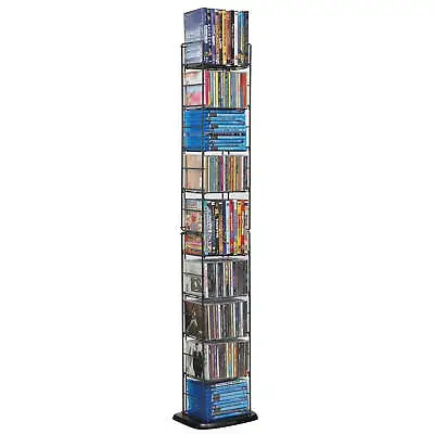 Media Tower Rack Storage 153 CD 72 DVD Shelf Cabinet Organizer Stand Holder New • $31.57