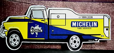 Michelin Tire Service Truck  Porcelain Collectible Rustic Advertising • $79.95