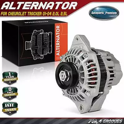 Alternator For Chevrolet Tracker 01-04 2.0L 2.5L 70 A 12 Volt Clockwise 4-Groove • $100.99