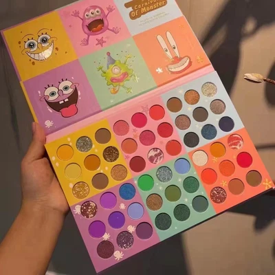 $8.99 • Buy 54-Color Cartoon Eyeshadow Palette Pearlescent Matte Glitter Sequins Eyeshadow