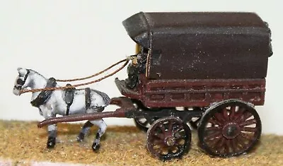 Horse Drawn Cart Parcel Van 1 Horse E14 UNPAINTED N Gauge Langley Models Kit • £10.81
