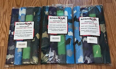 Lot Of 12 Multicolor Patterned Cricket Bat Grips-Sportaxis-NEW! • $39.99