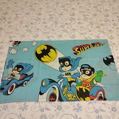 Vintage 1978 DC Comics Super Jrs. Pillow Case Batman & Robin 17 1/2  X 29  RARE • $30