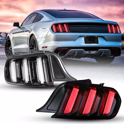 For 2015-2023 Ford Mustang Euro Style LED Tail Lights Sequential Signals Clear • $272.75
