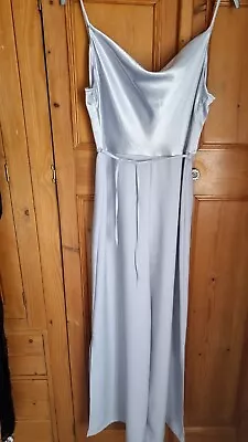 £4.99 • Buy Ladies, River Island, Gorgeous Wide Leg Silver Jumpsuit, Size 12,