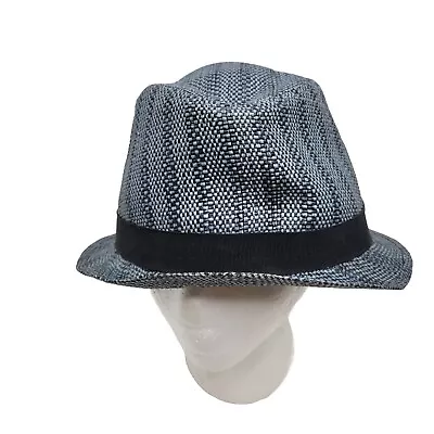 Vtg Ben Sherman Fedora Hat Cap Mens Sz S/M Blue Paper Straw WPL285 Retro City • $13.95