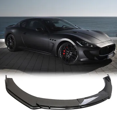 Front Bumper Lip Spoiler Splitter Carbon Fiber For Maserati Gran Turismo MC GTS • $132.42