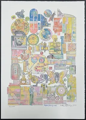 Eduardo Paolozzi Where Reality Lies Color Screen Print 1982 Autographed & Number • £841