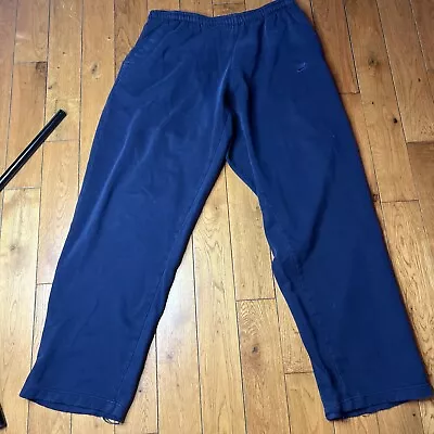 Vintage Nike Sportwear Sweatpants Mens Size Lg Logo  Blue Silver Tag • $14