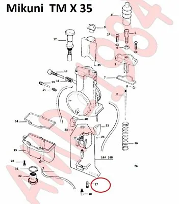 MIKUNI Spare Parts Original Series Tmx 35 Cast Minimum N°17 Ø 20 Vm22/210-020 • $10.31