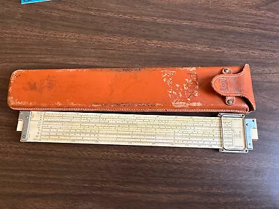 Antique K E Log Log Duplex Decitrig Slide Rule 4081-3 W/ Leather Case & Manual • $35