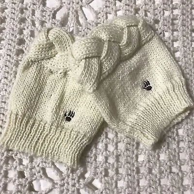 $15 • Buy Bearpaw Cream Crochet Cable Knit Boot Cuff Socks OS