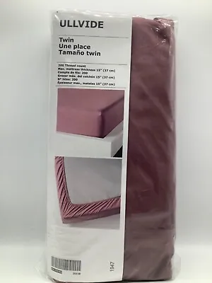 IKEA Ullvide Twin Fitted Sheet Dark Pink - New 604.700.93 • $23.99