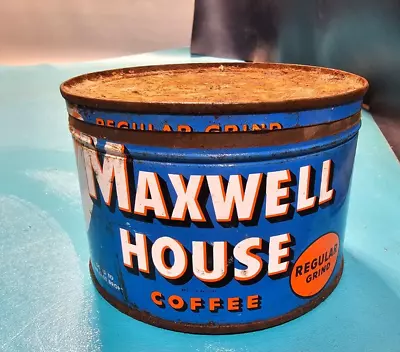 Vintage 1 Lb Maxwell House Coffee Tin Drip Grind  Good To The Last Drop • $19.95