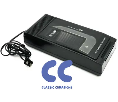 WTM VHS Vintage Black Video Cassette VHS Rewinder With Wire Tested & Working • $16.95