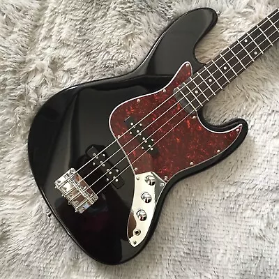 Custom Black Electric Bass Guitar Basswood Body Maple Neck 4 Strings Bolt On • $272.84