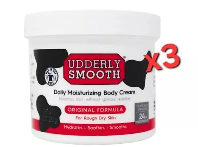 3 Pack Udderly Smooth Body Cream Soft Smooth Skin Original Formula Scented 12oz • $25.49