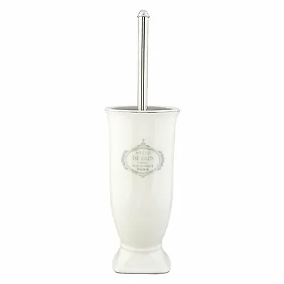 Toilet Brush Holder White Ceramic Round • £29.99