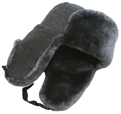 Army Officer Of Russian Federation Mouton Ushanka Winter Hat. Lambskin Sheepskin • $84.95