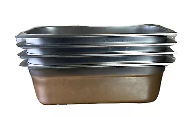 £29.95 • Buy Gastronorm Pan 1/3 Size Stainless Steel Bain Marie Pot Food Storage 100mm Qty 4