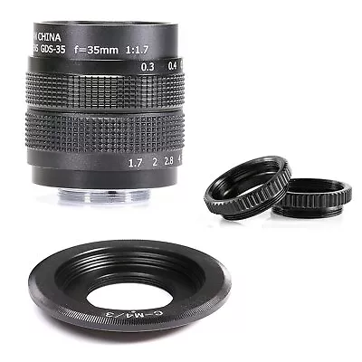 Fujian 35mm F/1.7 CCTV Cine Lens For Micro Four Thirds M4/3 / MFT Mount Camera • $25.31