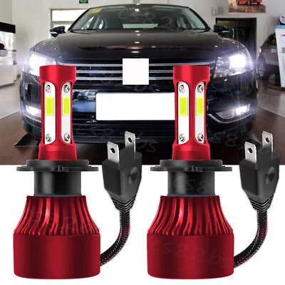 H7 6000K White LED Headlight Bulbs Hi/Lo Beam For VW Passat Jetta Golf Tiguan • $11.24