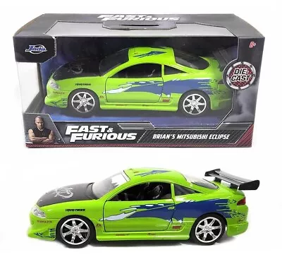 Fast And Furious 1995 Mitsubishi Eclipse 1:32 Scale Diecast Car OE • $16.95