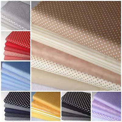 £10.25 • Buy 100% Cotton Fabric Fat Quarter Bundle Basics Blenders Quilting Patchwork Craft G