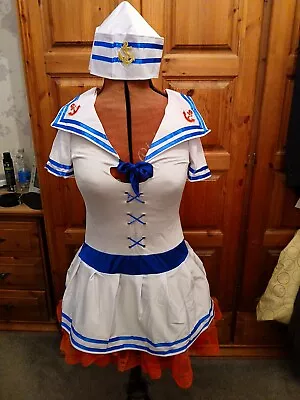 Ladies Shipmate Sexy Sailor Girl Fancy Dress Outfit Size S-M 8-12 Approx NEW • £12.99