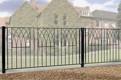 Anavio Metal Fencing 1830mm GAP X 812mm H Modern Galvanised Iron Fence Railing • £120