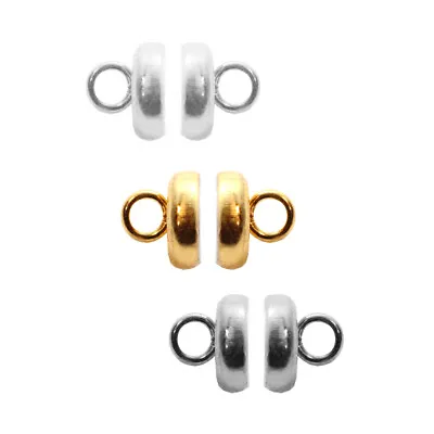 Brass Metal Magnetic Clasps Connectors 9x6mm Size For Jewellery Making • £1.37