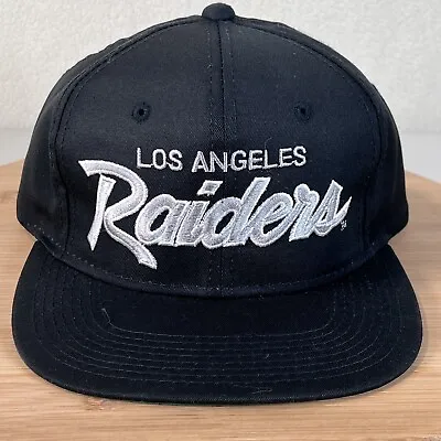 Vintage Los Angeles Raiders Double Script Snapback Hat Cap Sports Specialties • $249.85