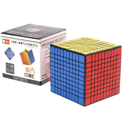ShengShou 10x10x10 Speed Magic Cube Professional Twist Puzzle Funny Toys Black • $98.57